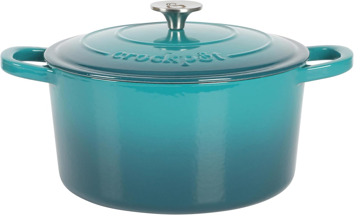 3 Quart Enameled Cast Iron Dutch Oven – Aqua - Curated Catalog I9