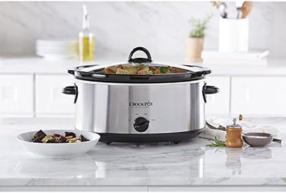 7 Quart Oval Manual Slow Cooker – Stainless Steel - Curated Catalog T4