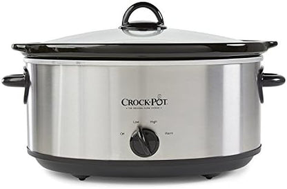 7 Quart Oval Manual Slow Cooker – Stainless Steel - Curated Catalog T4
