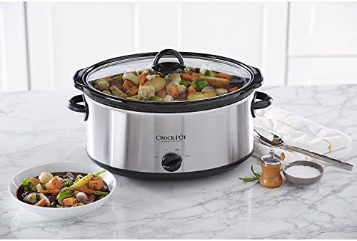 7 Quart Oval Manual Slow Cooker – Stainless Steel - Curated Catalog T4