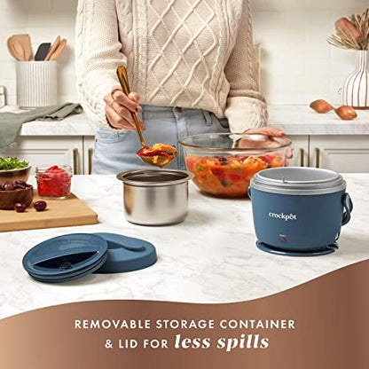 Electric Lunch Box Food Warmer 20oz – Faded Blue - Curated Catalog I5
