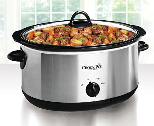 7 Quart Oval Manual Slow Cooker – Stainless Steel - Curated Catalog T4