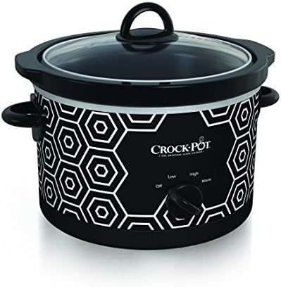 4.5 Quart Portable Slow Cooker – Black & White - Curated Catalog T9