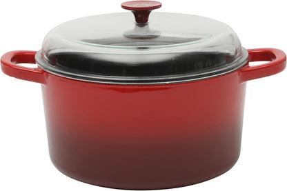 3 Quart Enameled Cast Iron Dutch Oven – Aqua - Curated Catalog I9