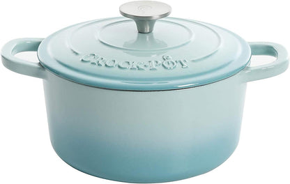 3 Quart Enameled Cast Iron Dutch Oven – Aqua - Curated Catalog I9