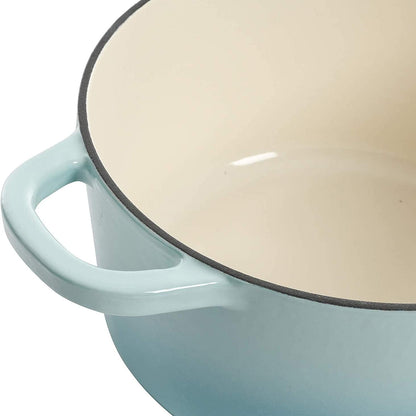3 Quart Enameled Cast Iron Dutch Oven – Aqua - Curated Catalog H3