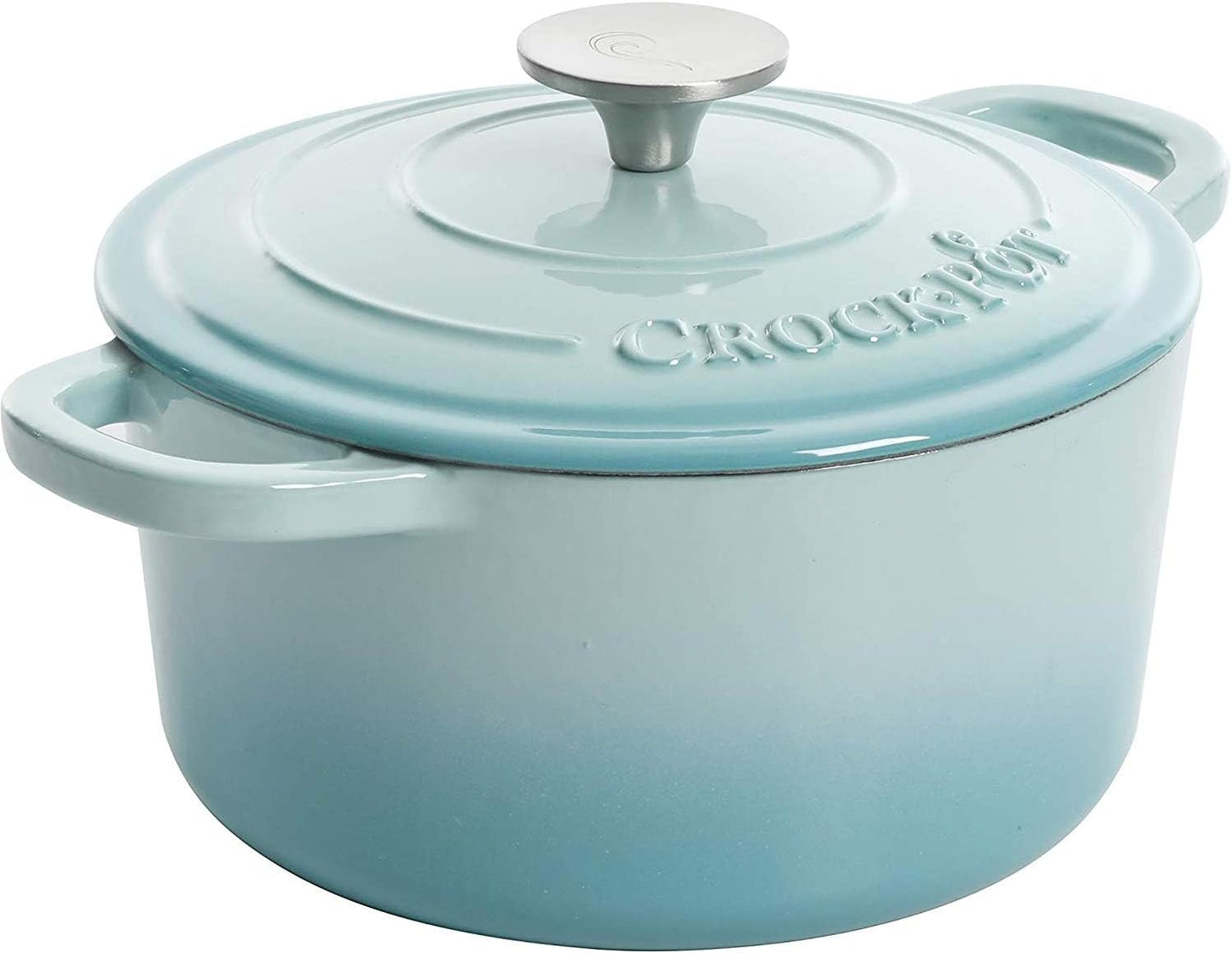 3 Quart Enameled Cast Iron Dutch Oven – Aqua - Curated Catalog H3